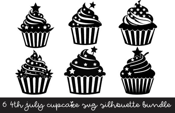 A 4th July Cupcake SVG Bundle for Crafts & Graphics