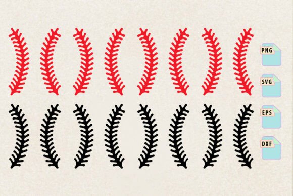A Baseball Design Asset for Graphics and Crafts