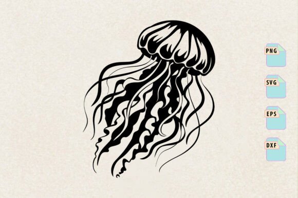 A Designer's Take on the Jellyfish SVG Graphics for Craft-Driven Projects