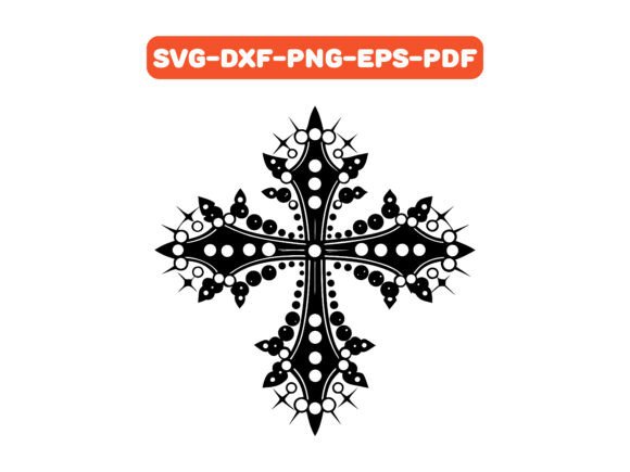A Gemstone Cross for Crafting Graphic Elegance