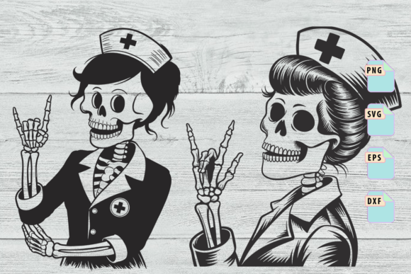 A Graphic Designer's Review of the Skeleton Nurse Clipart Bundle