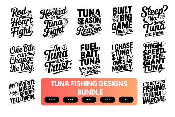 An Embroidery Designer's Take on the Tuna Fishing SVG Bundle