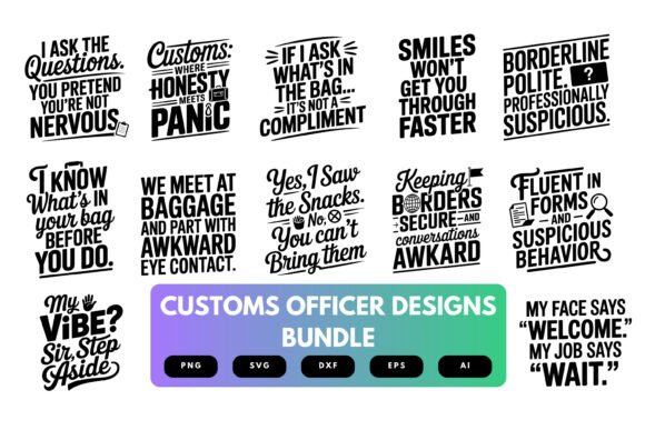 Elevating Editorial Craft with Customs Officer Graphics