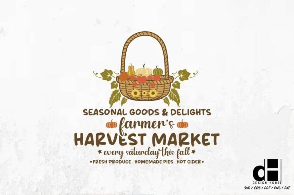 Fall Farmhouse Market SVG PNG: A Creative Asset for Crafts and Graphics