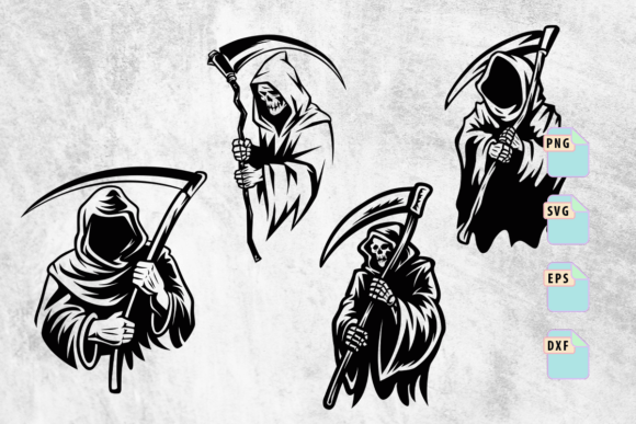 Grim Reaper Scythe Clipart: A Graphics Asset for Creative Crafts