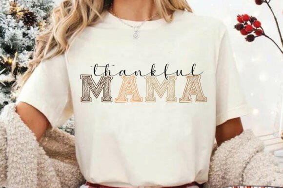 Retro Thankful Mama: A Graphic Gem for Crafts & Branding